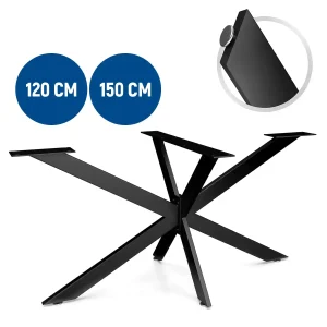 Picioare metalice de masă Spider Star | 120 - 150 cm | Negre