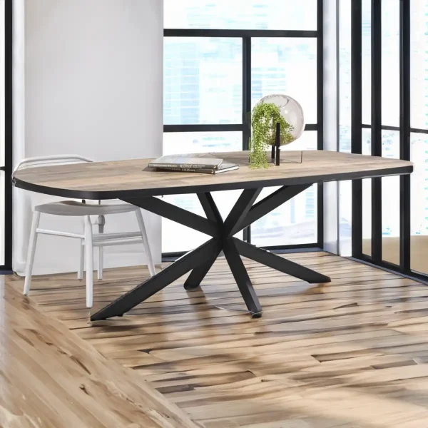 Picioare metalice de masă Spider Star | 120 - 150 cm | Negre
