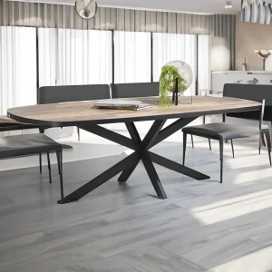 Picioare metalice de masă Spider Star | 120 - 150 cm | Negre