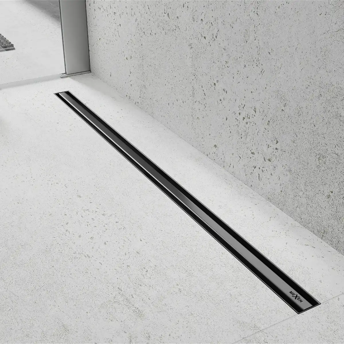 Rigolă de scurgere pentru duș SLIM BLACK | 60-120 cm | Mexen