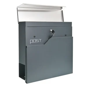 Cutie poștală POST | Antracit / Inox