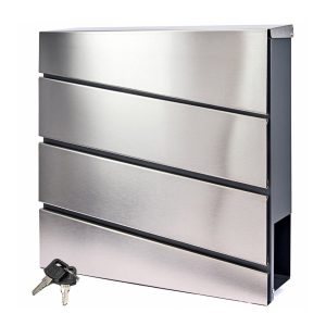 Cutie poștală Side - Inox / Neagră