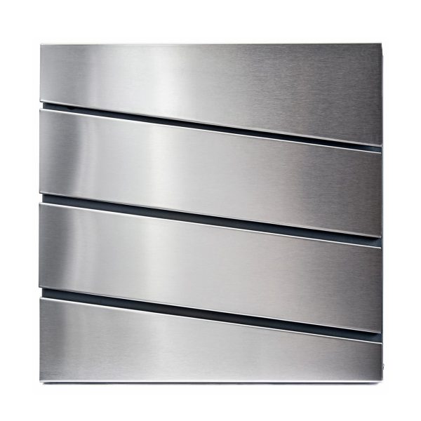 Cutie poștală Side - Inox / Neagră