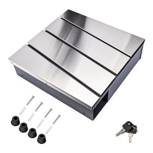 Cutie poștală Side - Inox / Neagră