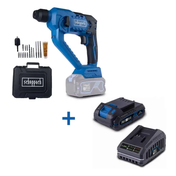 Udarno-kladivo-Scheppach Ciocan rotopercutor cu acumulator C-RHD130-X cu baterie - 20 V - SET - Scheppach