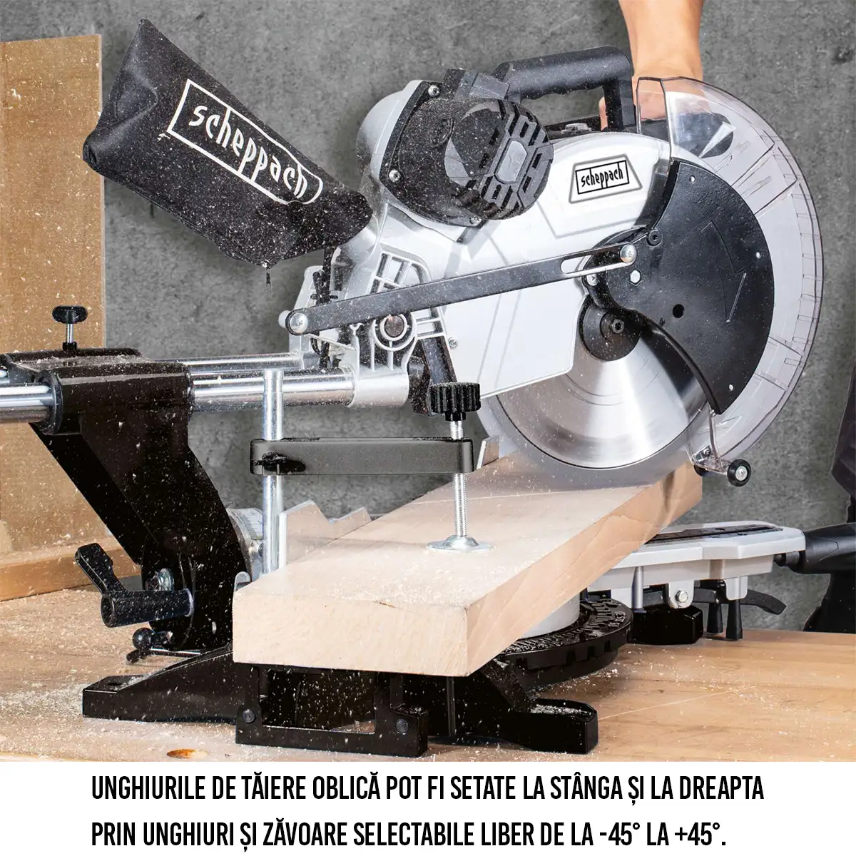 Fierăstrău profesional culisant și pendular HM140L-BE - 2000W - 305mm - Scheppach Black Edition Fierăstrău profesional culisant și pendular HM140L-BE - 2000W - 305mm - Scheppach Black Edition
