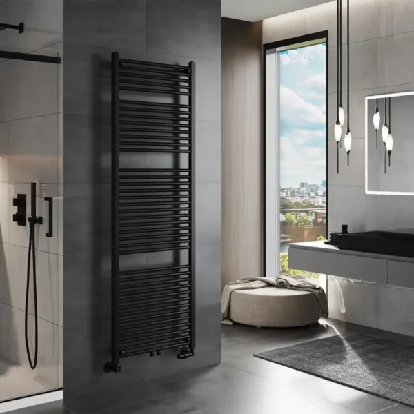 Calorifer de baie modern Mars - 1800 x 600 mm - Negru - 953 W - Mexen
