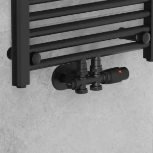 Robinet termostatic dublu colțar tip H