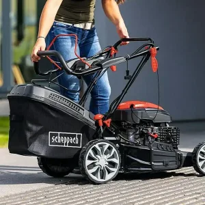 Mașină de tuns iarba autopropulsată pe benzină PML56-225ES - 56cm - 6,0 CP - 7în1 - Scheppach