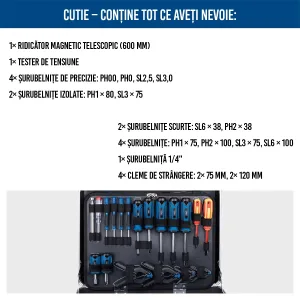 Trusă de scule TB200 - 141 piese - Scheppach