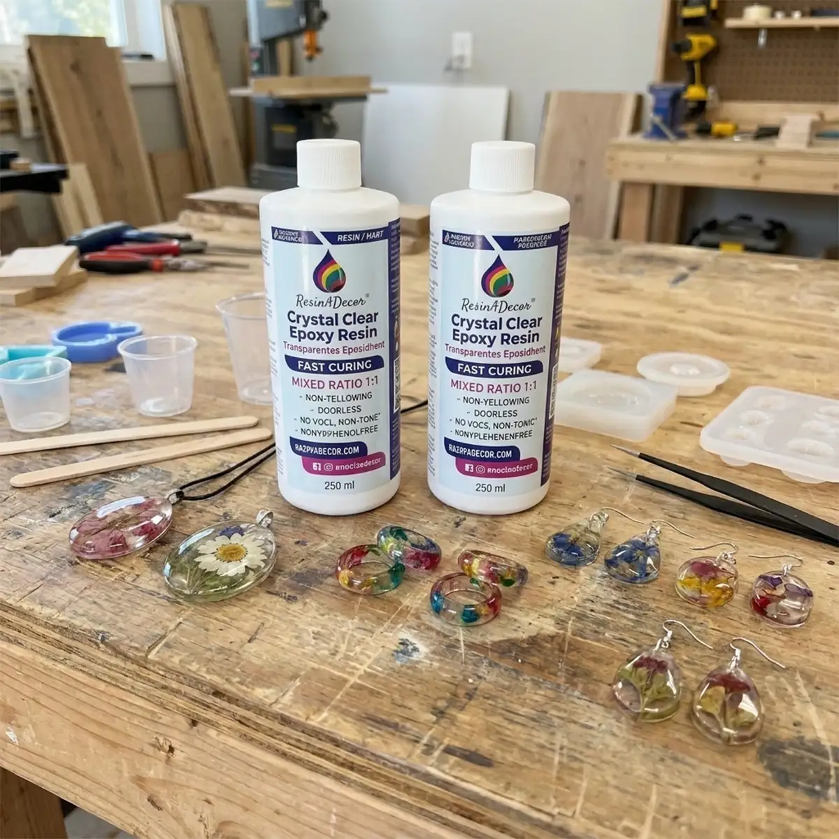 Rășină epoxidică - RESIN4DECOR - FAST 10 ore - Transparentă - 1:1